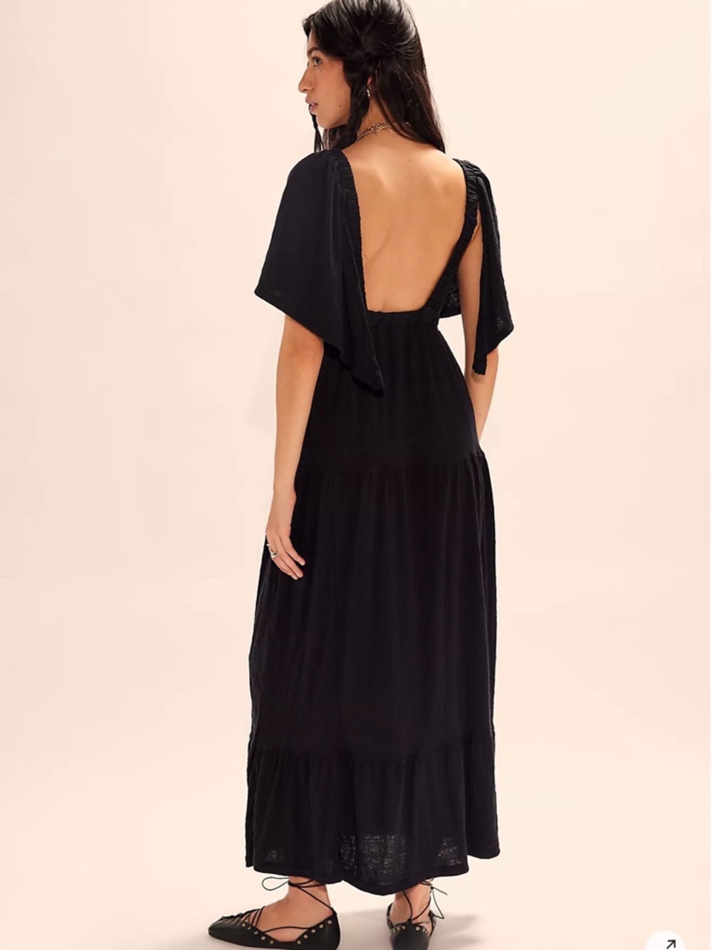 Free People La La Maxi Dress in black, size small - Picture 2 of 3